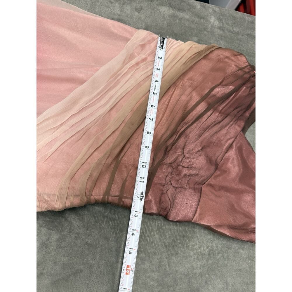 Vintage Y2K 100% Silk Ombre Fairy Dress Chain Strap Asym Midi 8 - Picture 14 of 16